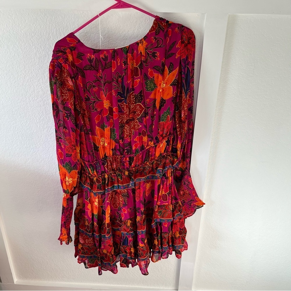 Farm Rio Women's Medium Tropical Tapestry Ruffle Dress - Picture 7 of 11